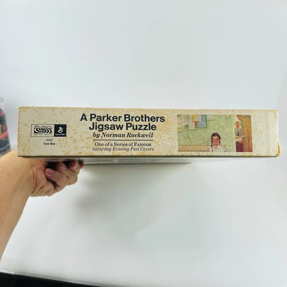 Vtg NORMAN ROCKWELL Tom Boy Jigsaw Puzzle PARKER BROTHERS Complete Art 1970s
